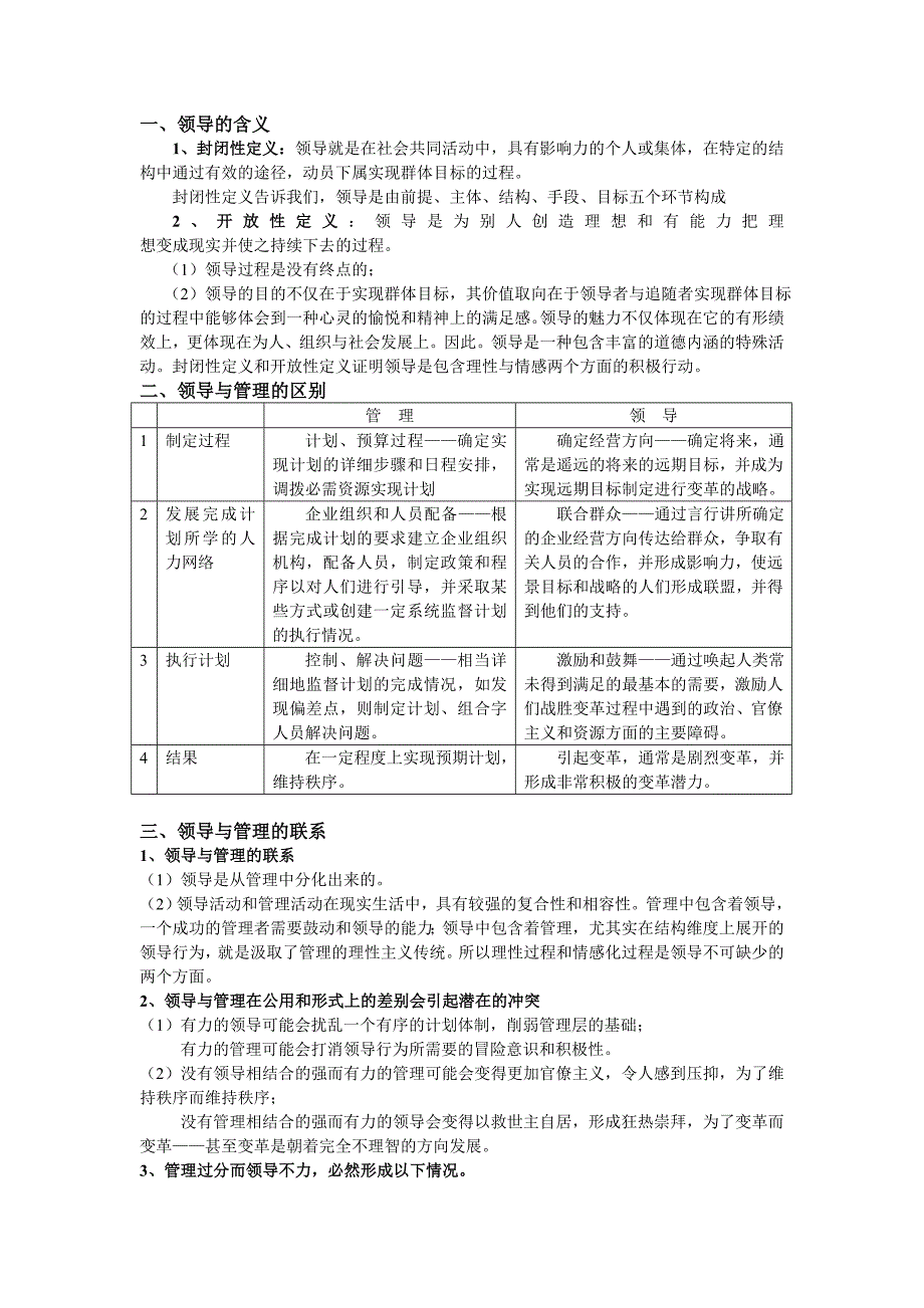 领导科学与艺术知识点_第1页