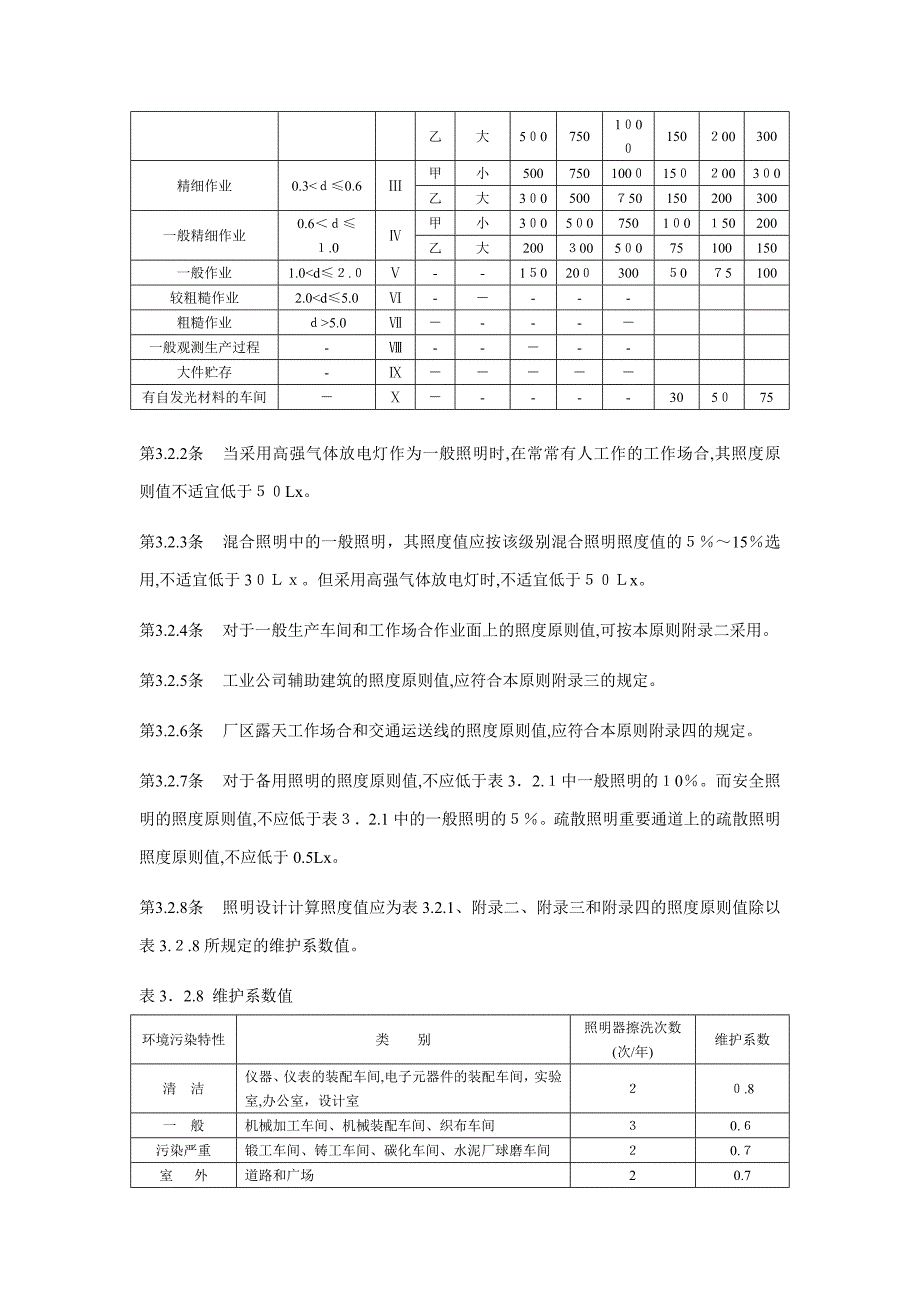 工业企业照明设计标准_第4页