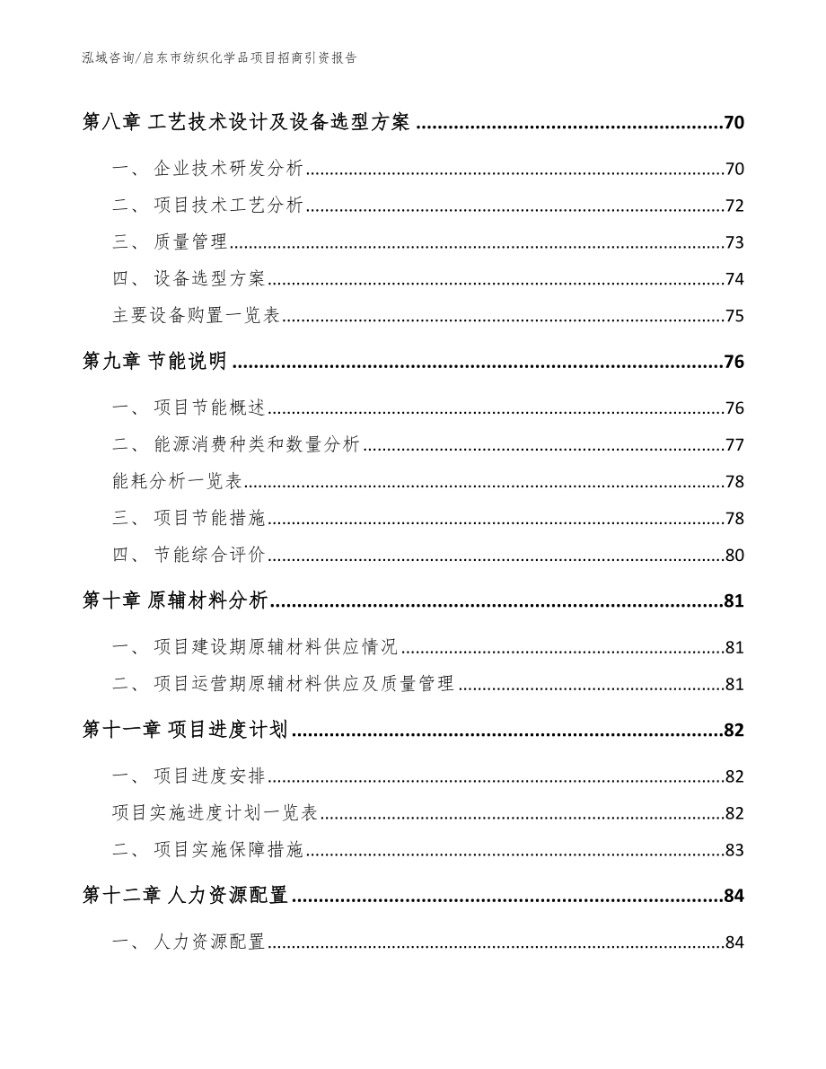 启东市纺织化学品项目招商引资报告范文模板_第4页