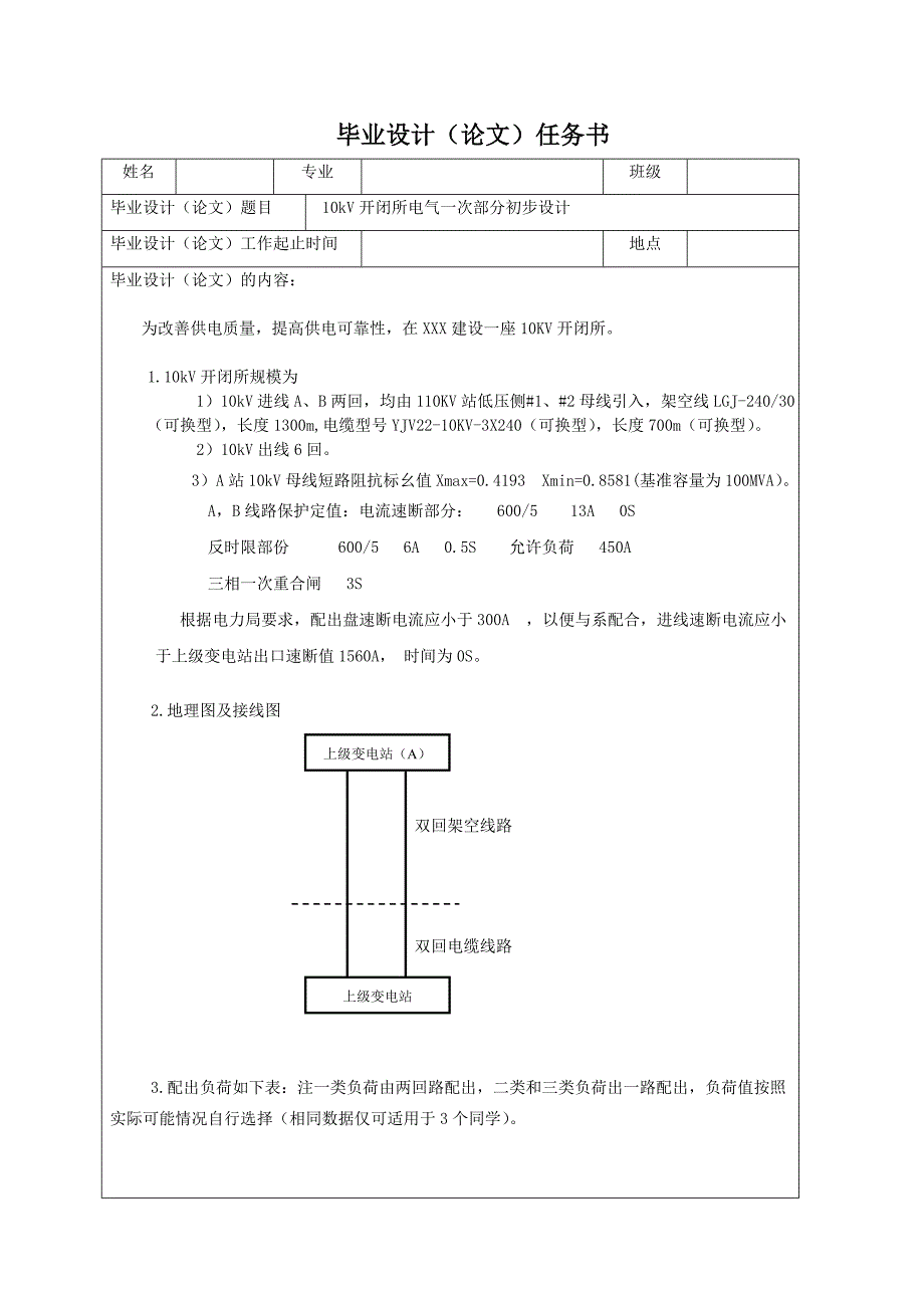 10kV开闭所电气一次部分初步设计毕业设计_第2页