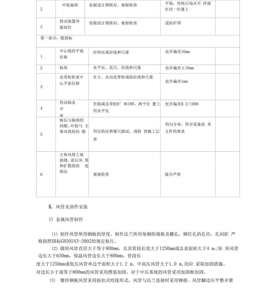 通风空调系统安装施工技术要求_第5页