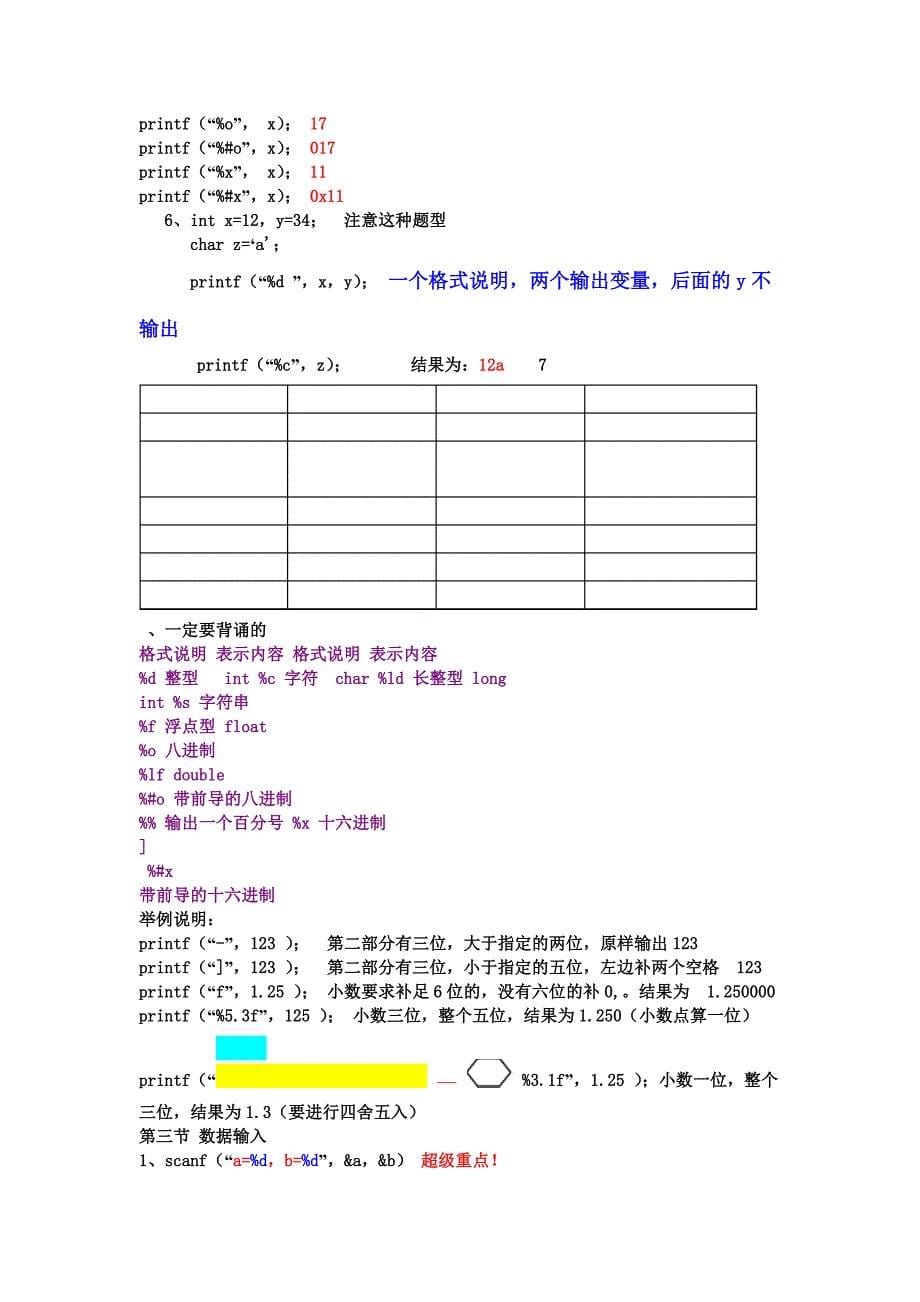 《C语言程序设计》知识点总结_第5页