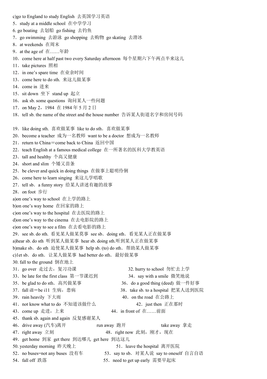 教育专题：初中英语阶段短语_第3页