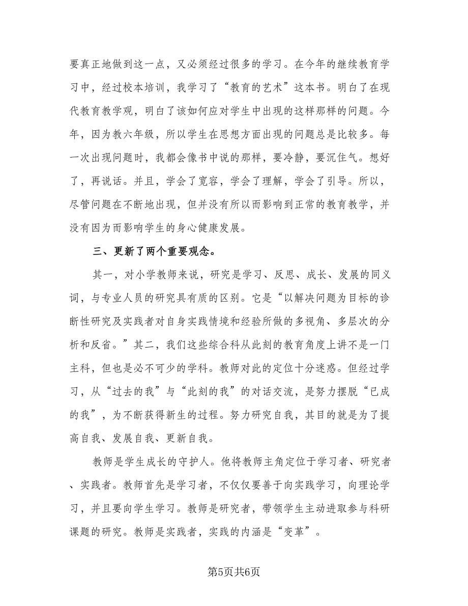 农村教师继续教育学习总结精选版（二篇）_第5页