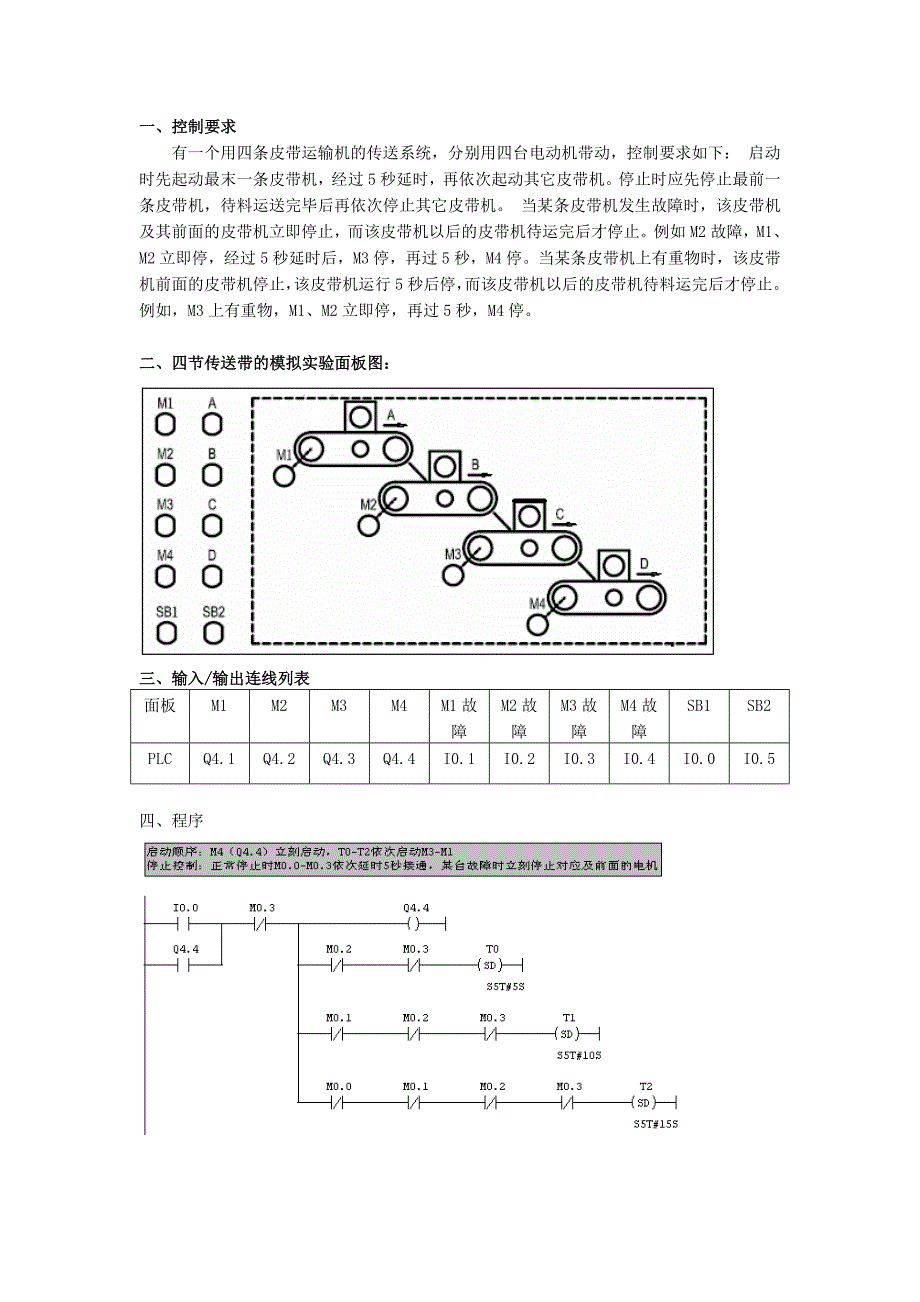 四节传送带的PLC控制模拟_第1页