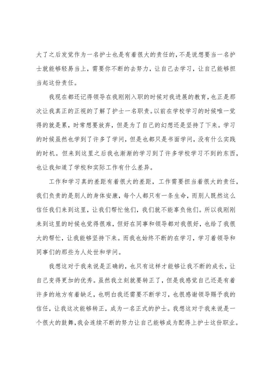 医院护士试用期个人工作总结（实用）.docx_第5页