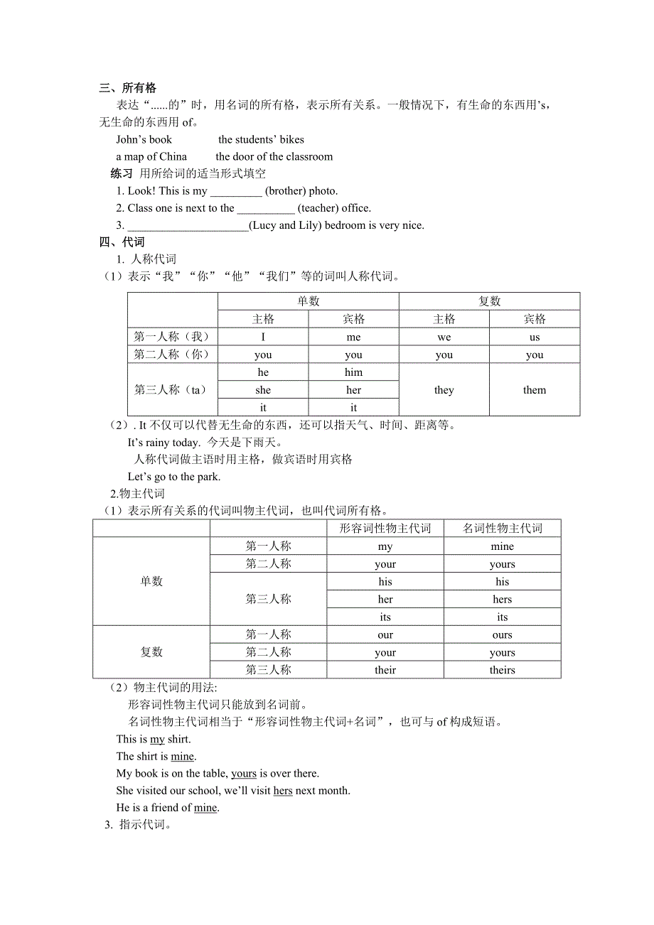 小学六年级英语语法总复习_第2页