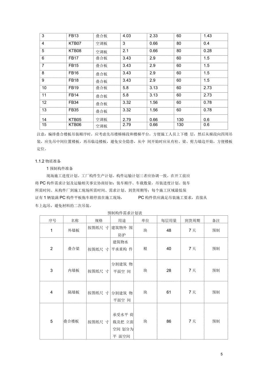 pc构件吊装方案_第5页