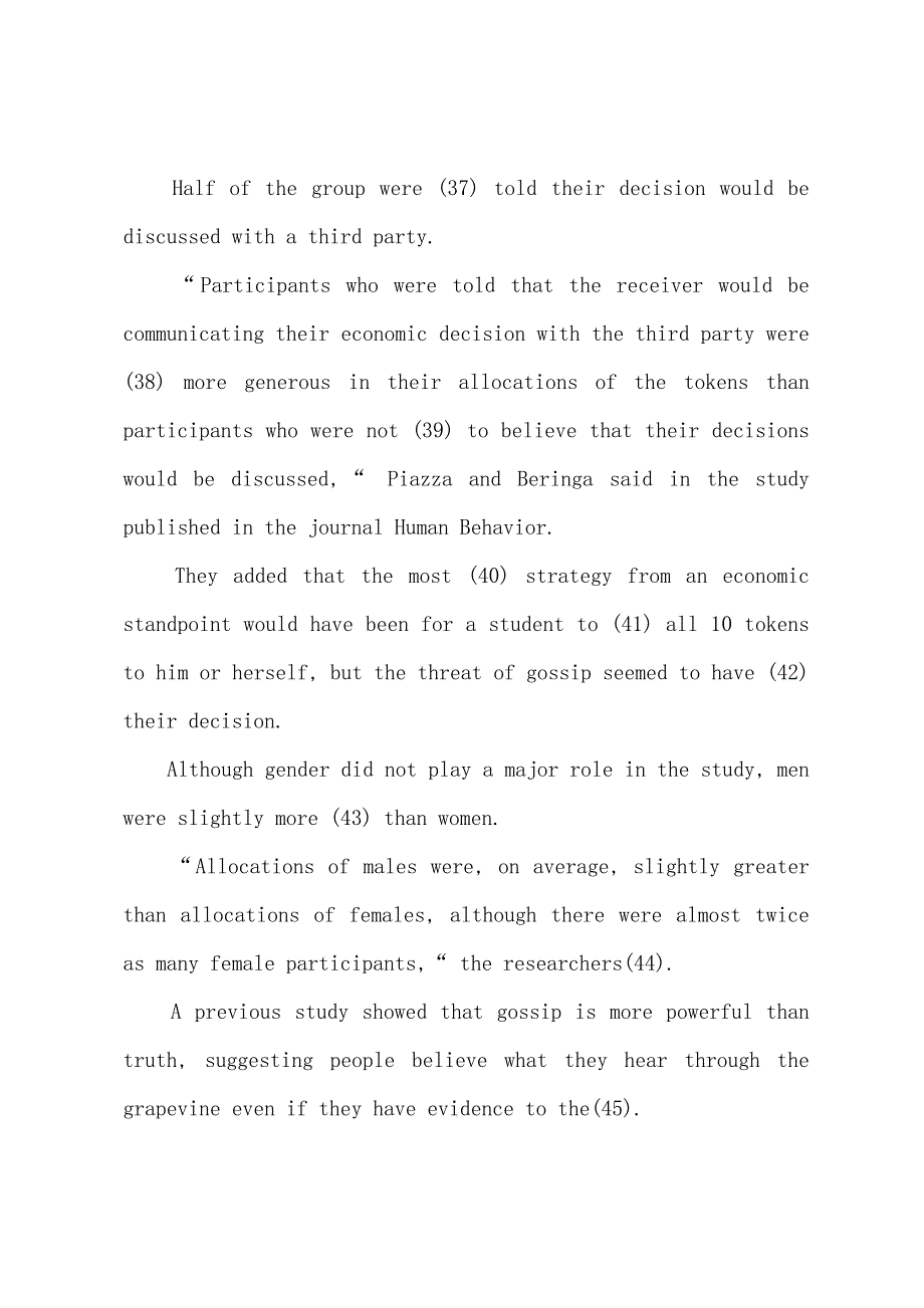 2022年英语四级选词填空模拟练习及答案解析(4).docx_第2页