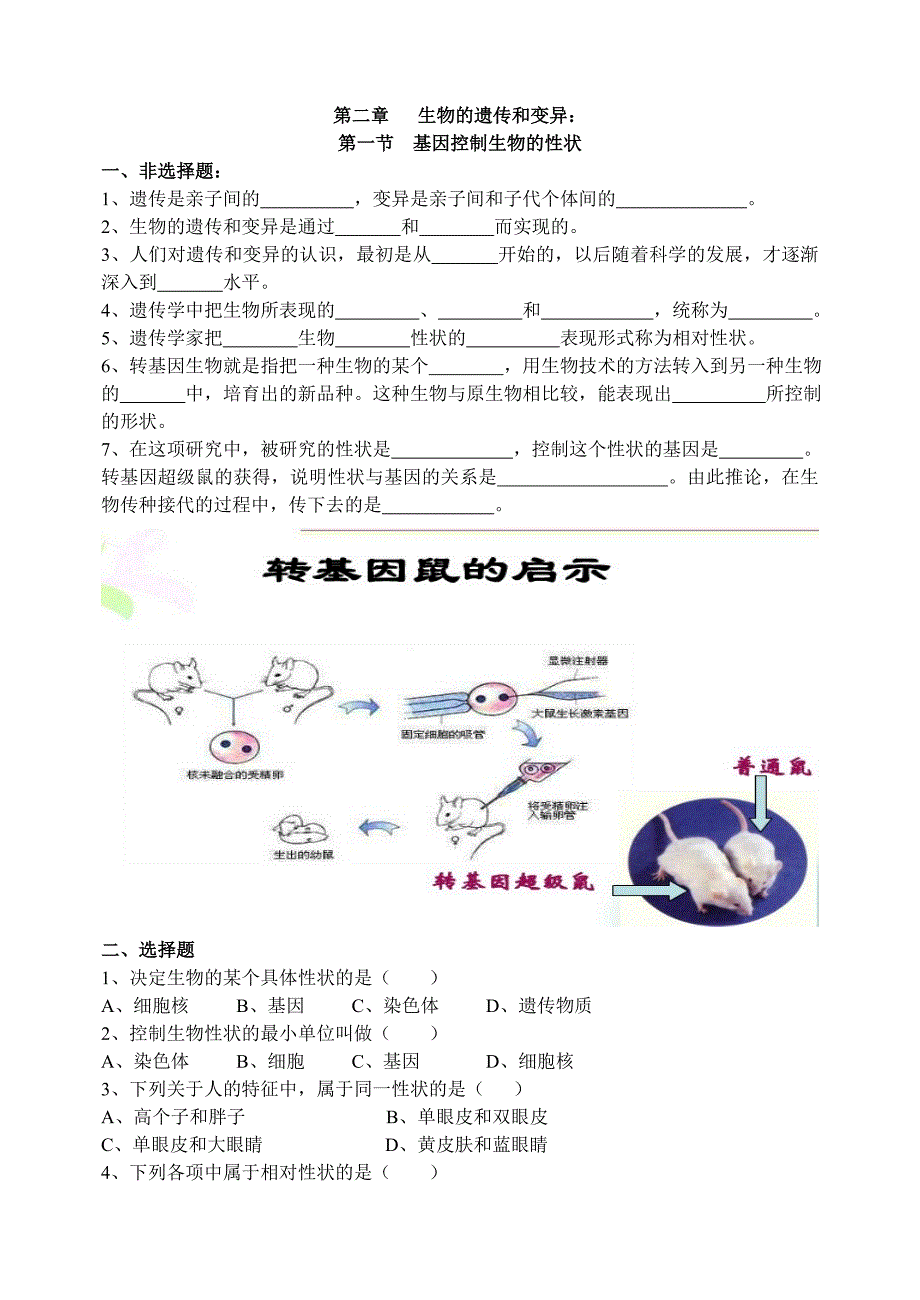 生物的遗传和变异.doc_第1页