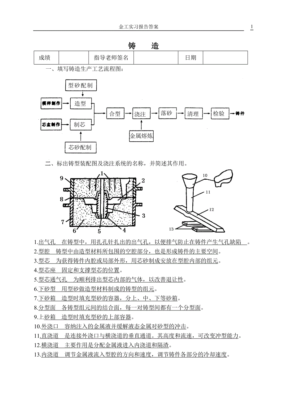 金工实习报告答案.doc_第1页