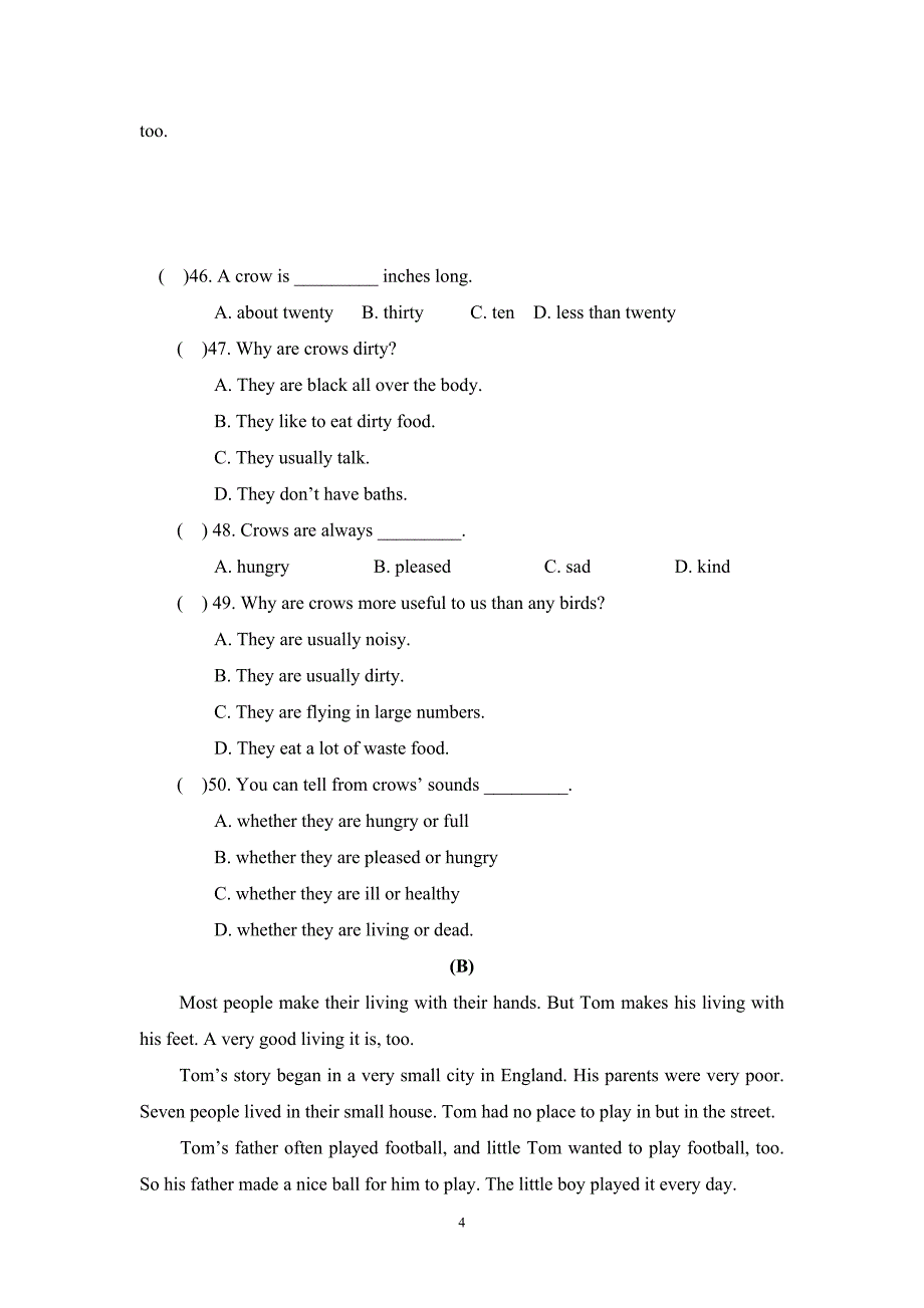 八年级英语下册期中考试题搭配题.doc_第4页