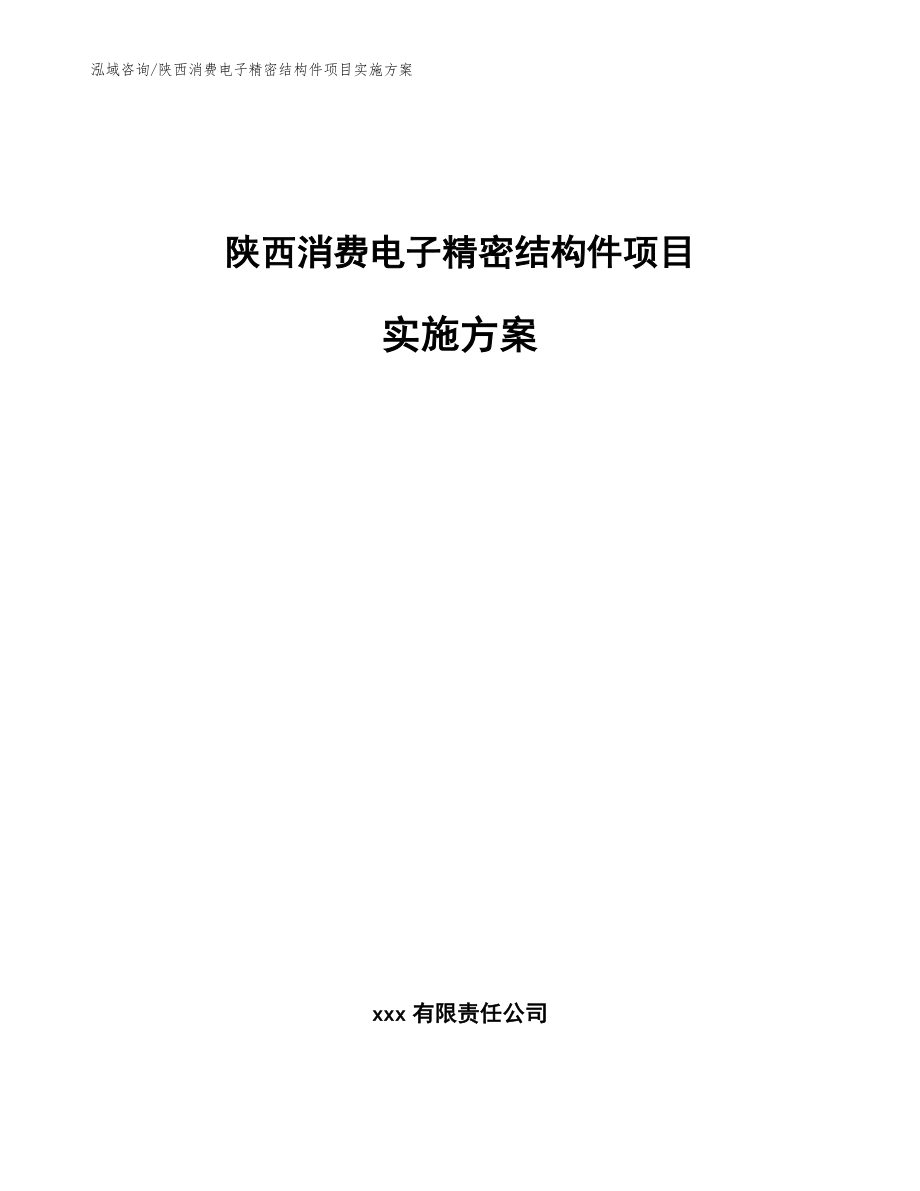 陕西消费电子精密结构件项目实施方案_模板参考_第1页