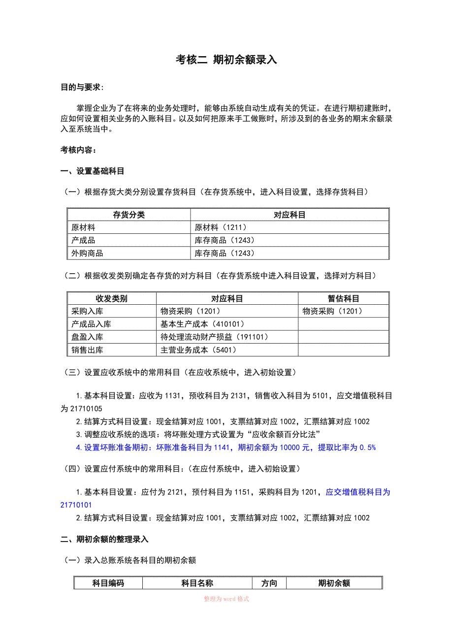 用友U8供应链练习题_第5页