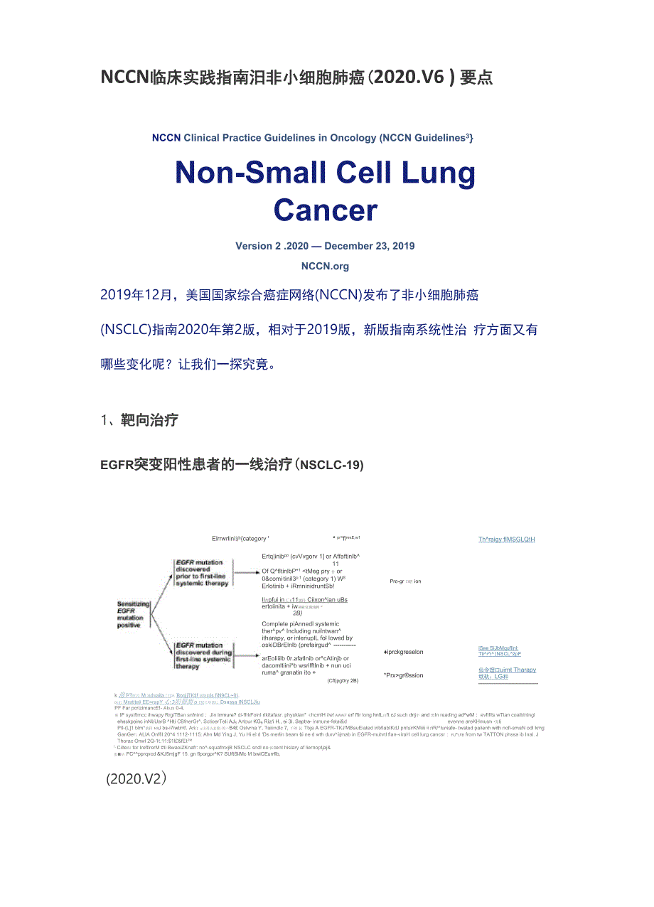 NCCN临床实践指南：非小细胞肺癌(2020V6)_第1页