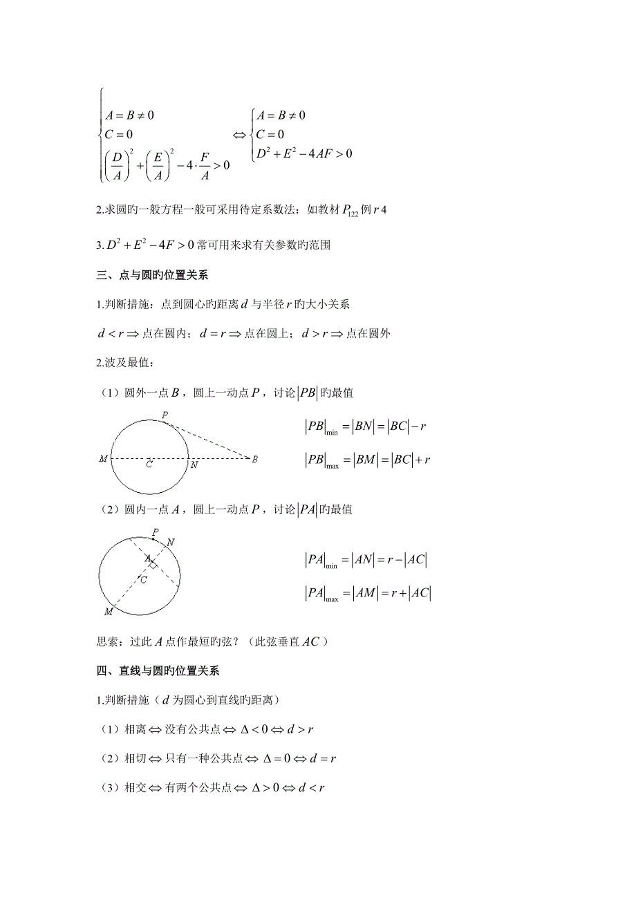 2023年高一数学必修二圆与方程知识点整理.doc_第2页