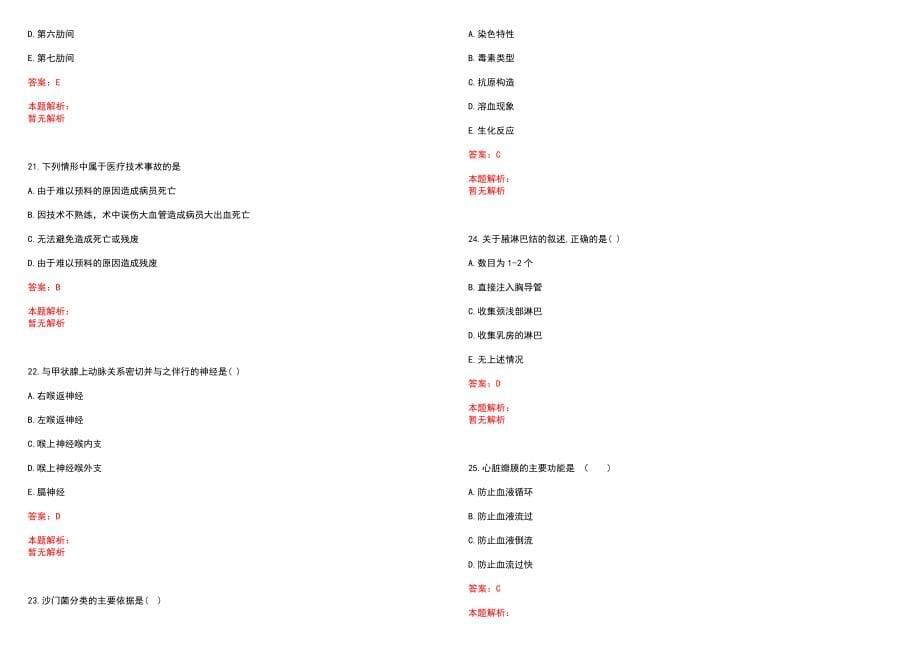 2022年02月上海复旦大学附属妇产科医院招聘历年参考题库答案解析_第5页