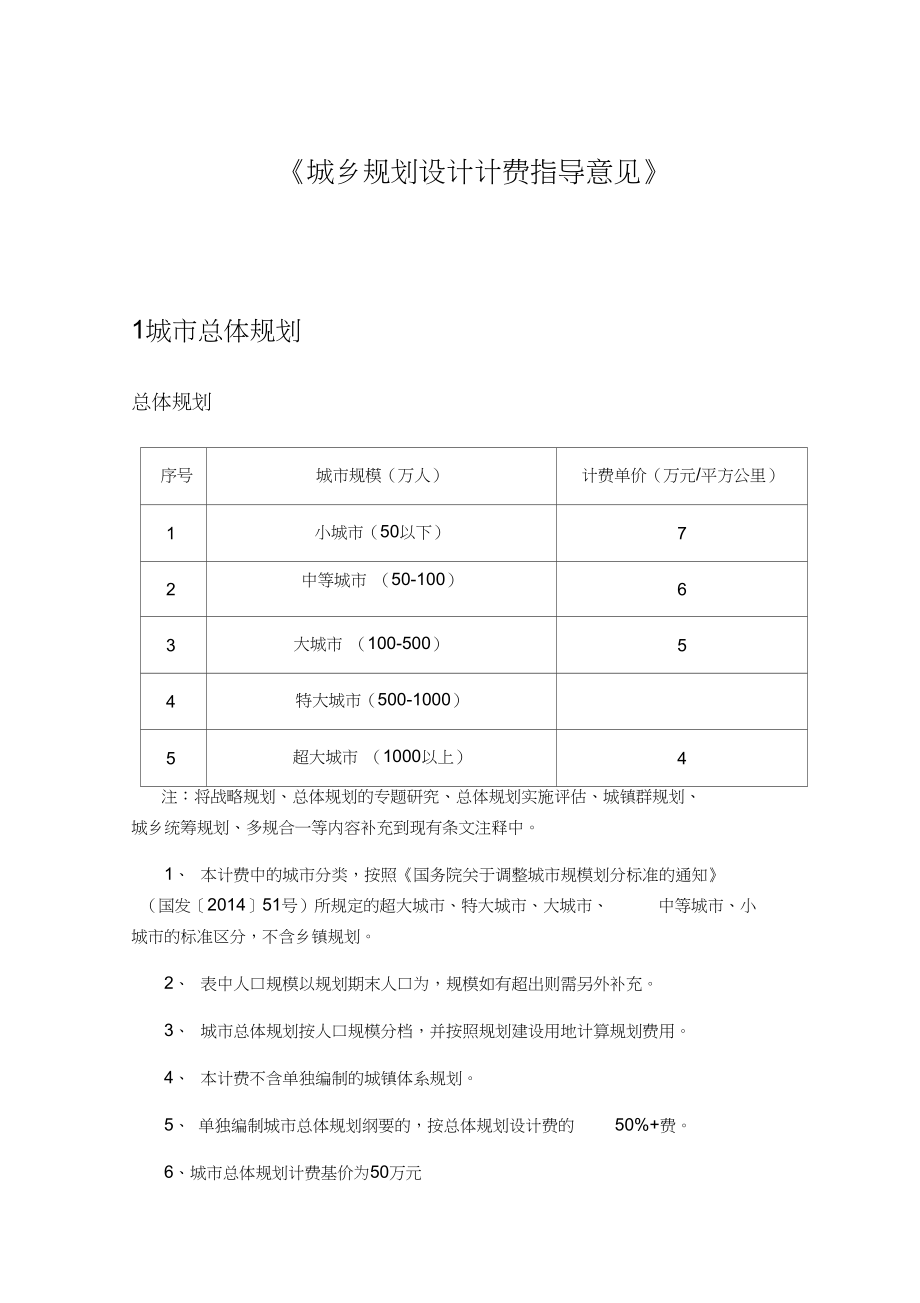 修订《城市规划设计计费指导意见》