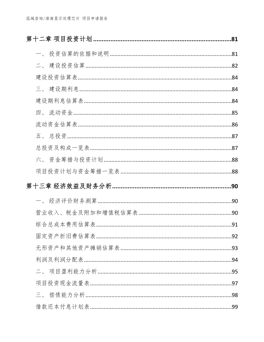 淮南显示处理芯片 项目申请报告（范文）_第4页