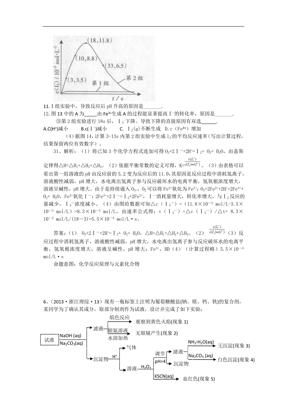 2013年高考化学试题分类解析 ——考点12铁铜及其化合物.doc_第4页