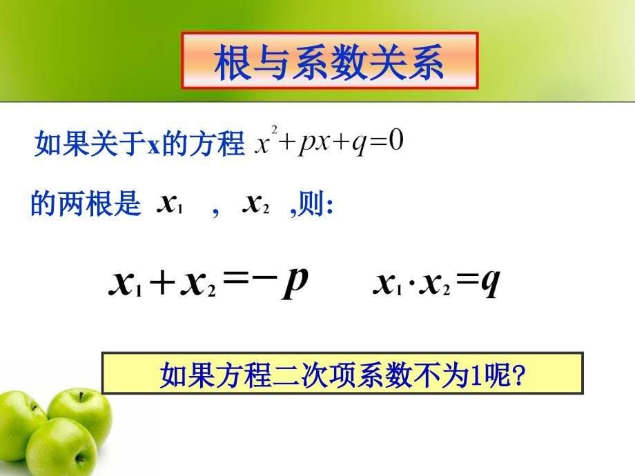 《一元二次方程的根与系数的关系》参考课件_第5页