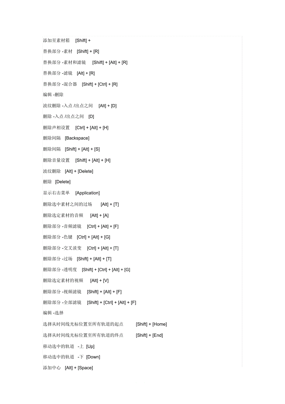 edius8快捷键大全_第4页