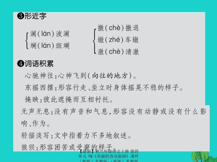 最新八年级语文上册第四单元19美丽的西双版纳课件苏教版苏教版初中八年级上册语文课件_第5页