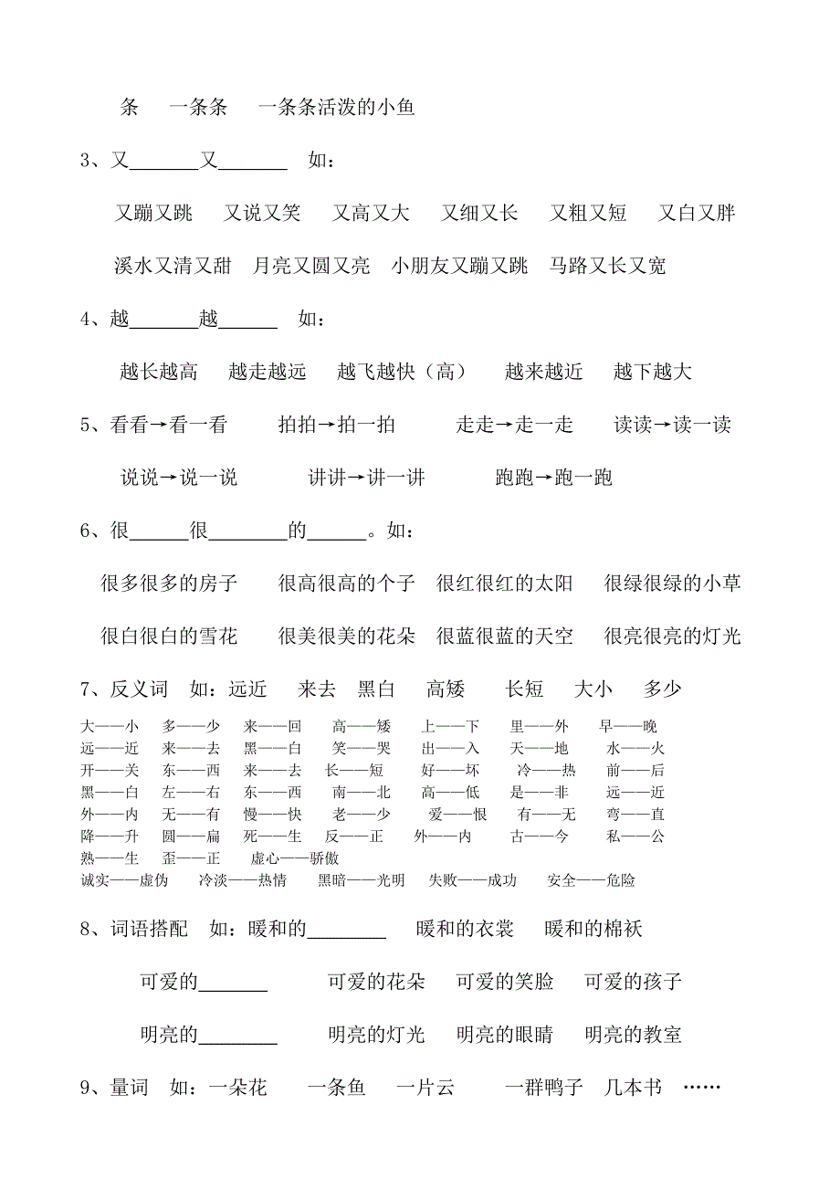 2015年人教版名校一年级语文上册知识点梳理_第4页