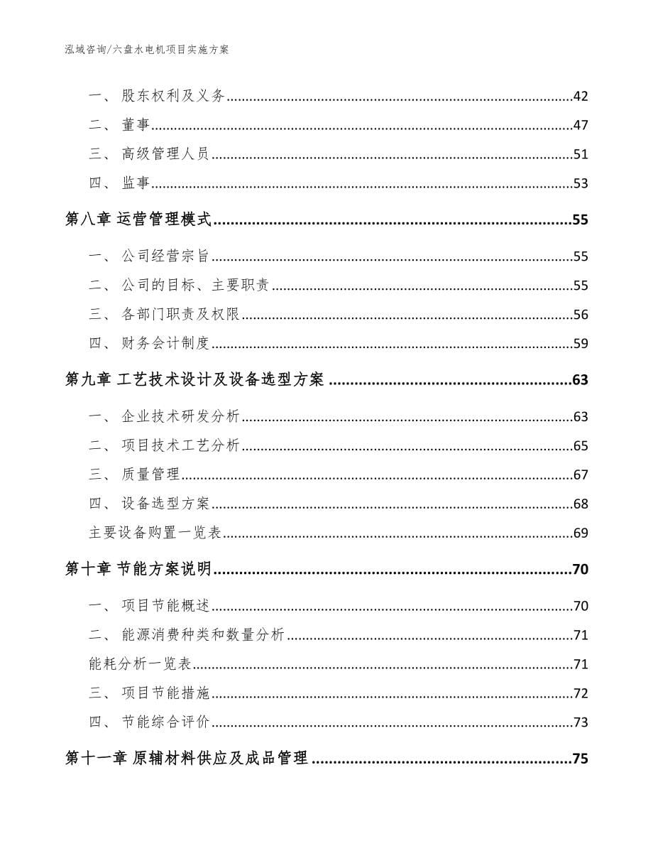 六盘水电机项目实施方案模板范文_第5页