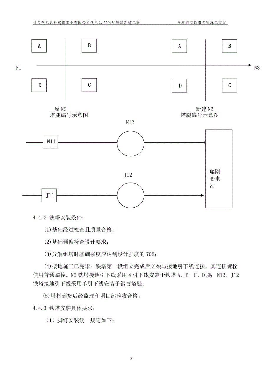 公司变电站220kV线路新建工程 吊车组塔专项方案(内容)_第3页