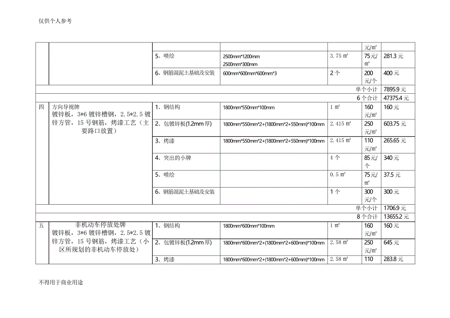 标识牌制作报价单_第4页