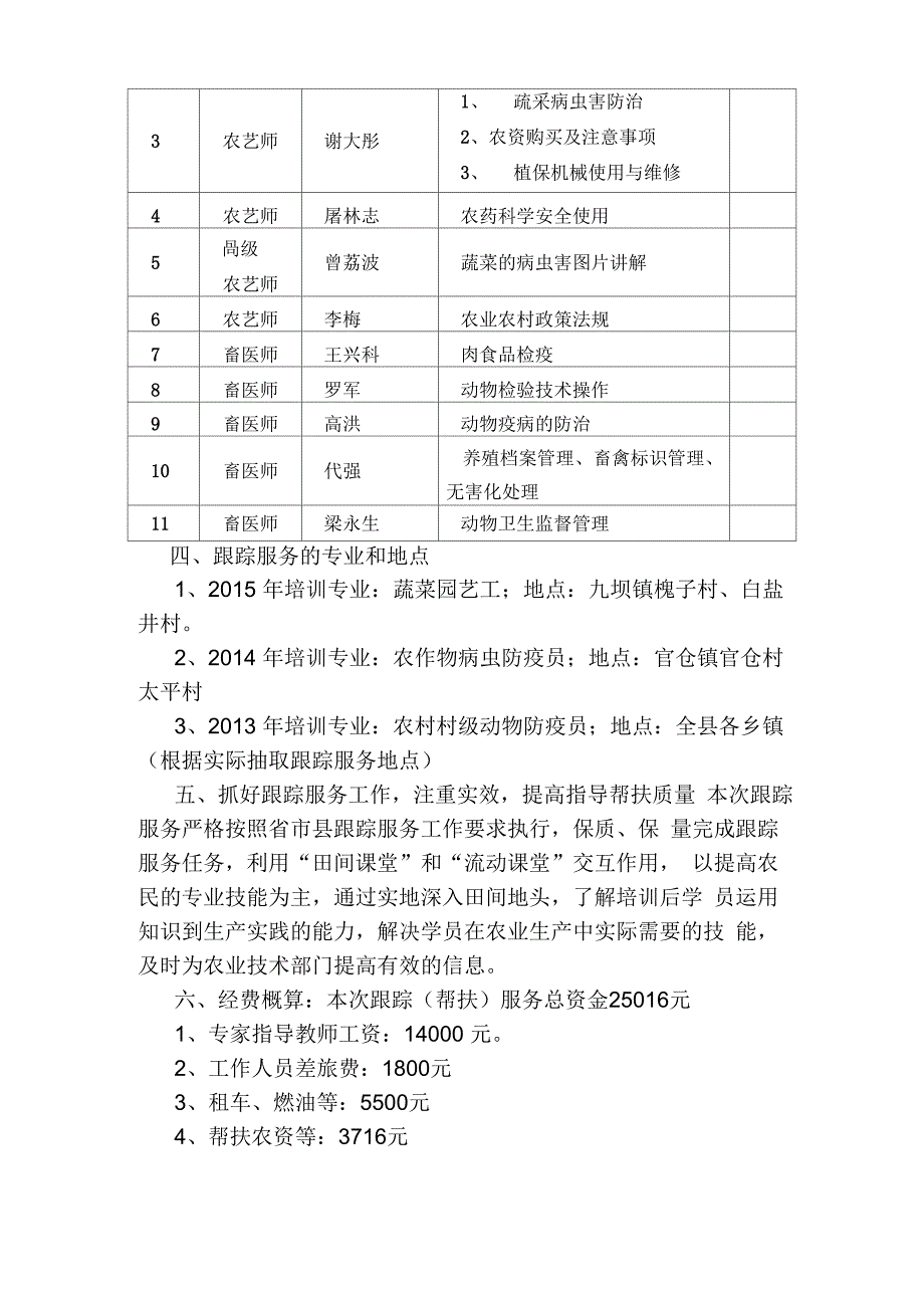 桐梓职校新型职业农民培训跟踪服务方案_第2页