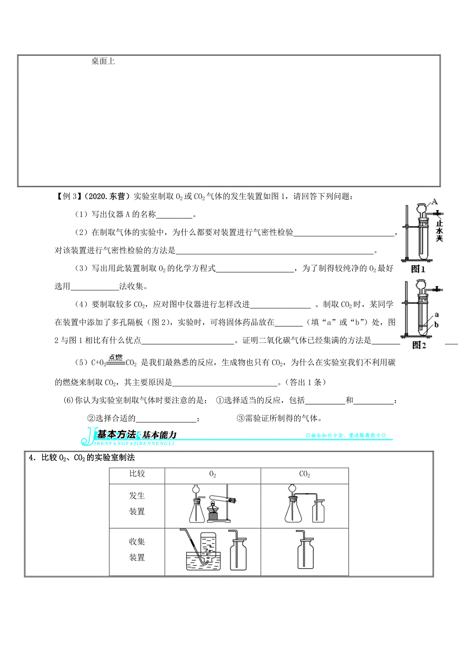 山东省广饶县广饶街道颜徐学校中考化学知识点复习 第6单元 课题2 二氧化碳制取的研究（无答案）（通用）_第4页