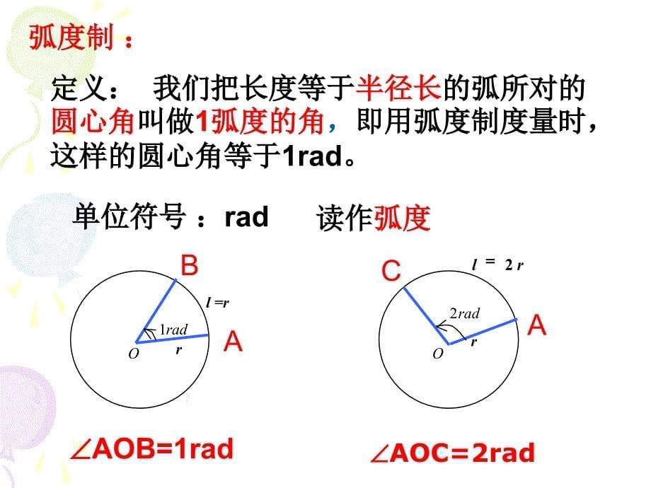 高中数学必修4弧度制_课件_第5页