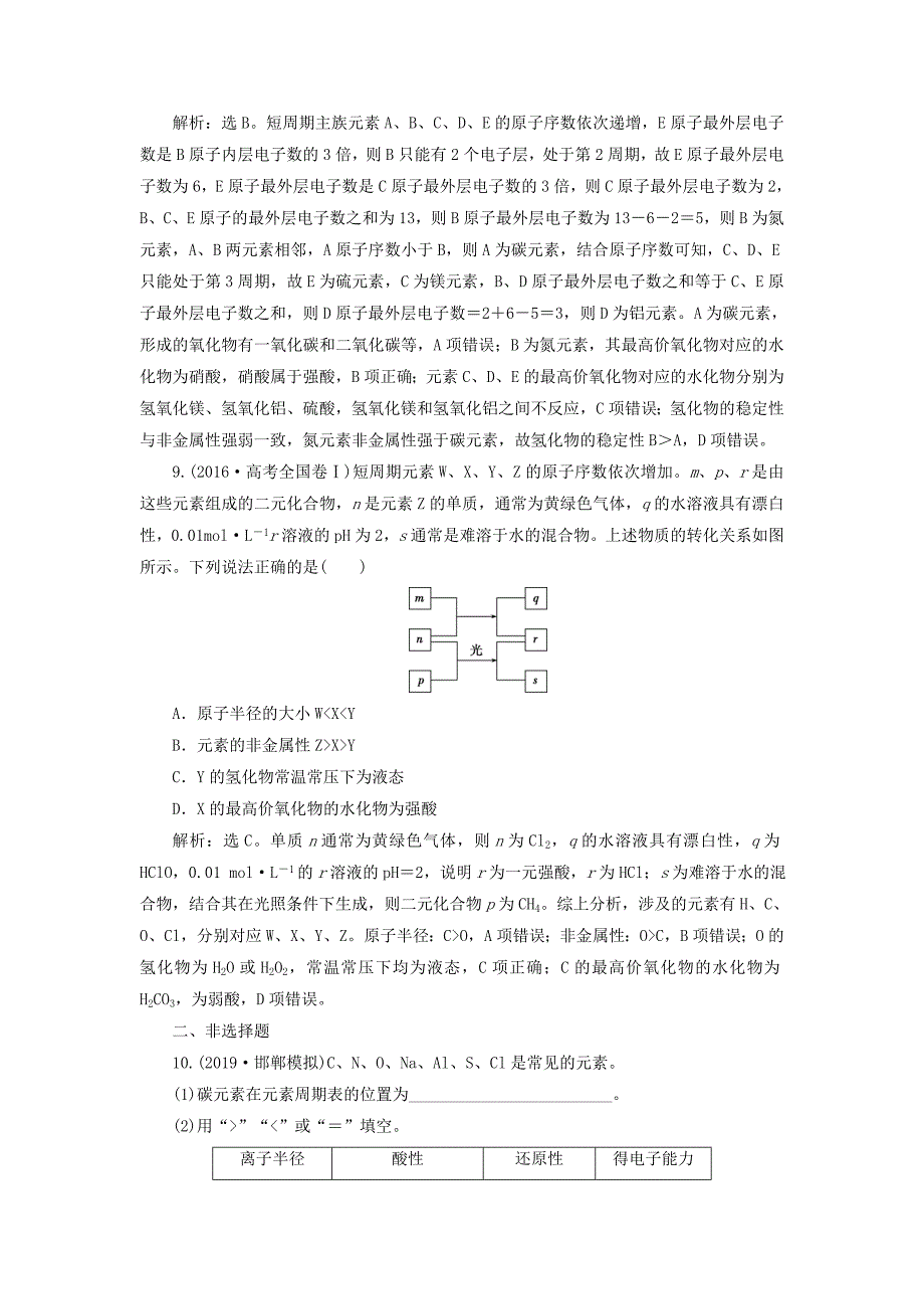 2020版高考化学大一轮复习 第5章 原子结构与元素周期律 4 第2节 元素周期律和元素周期表检测 鲁科版.doc_第4页