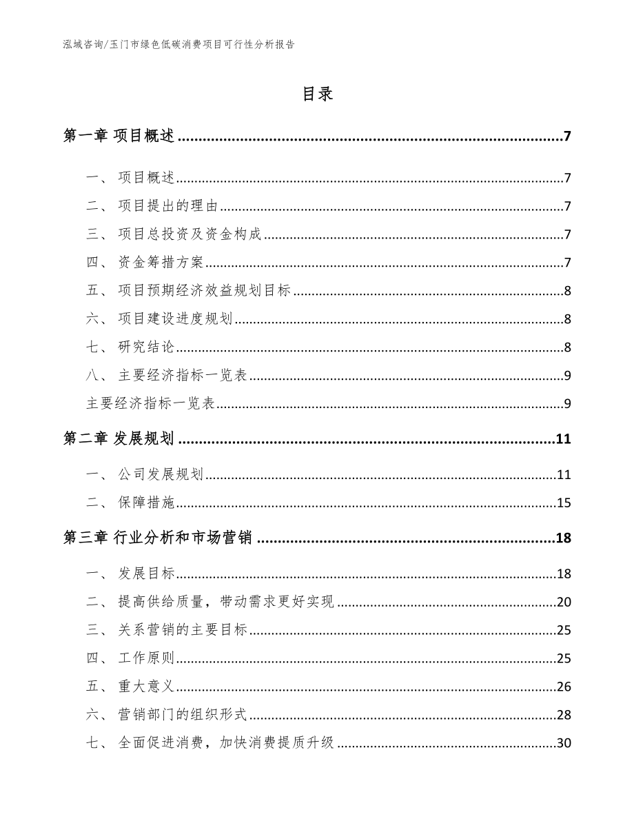 玉门市绿色低碳消费项目可行性分析报告_第2页