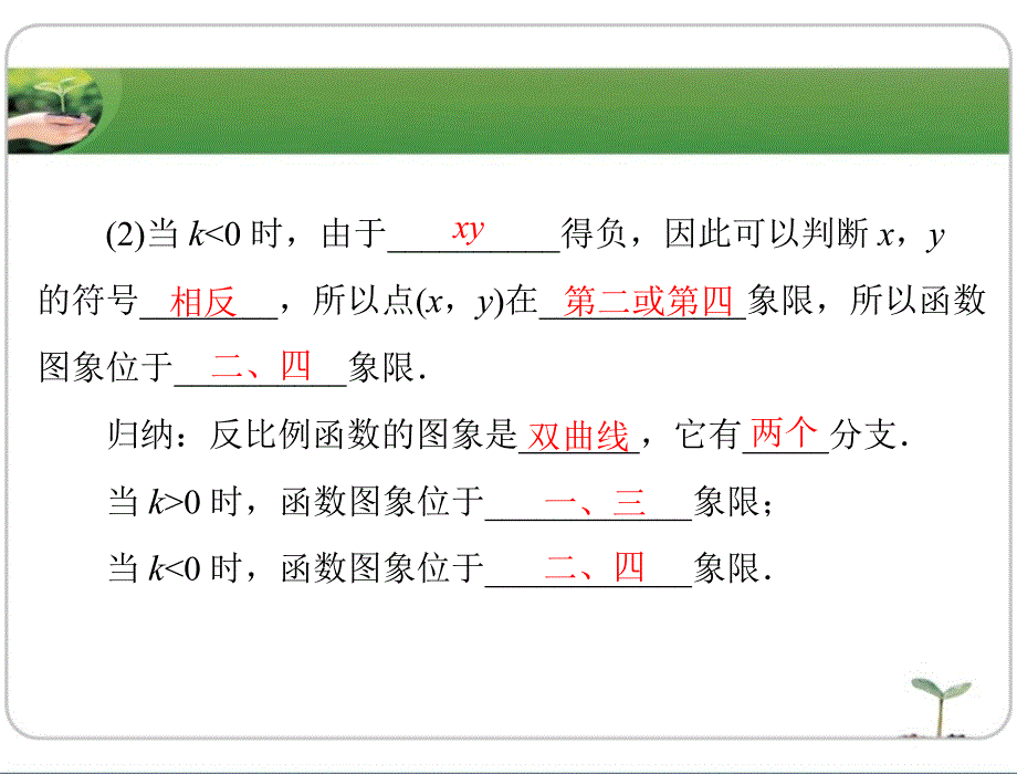 反比例函数的图象和性质随堂优化训练课件_第3页