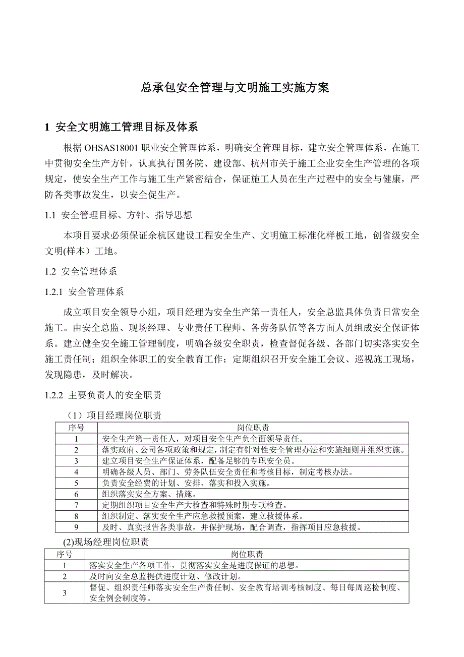 22.总承包安全管理与文明施工实施方案_第1页