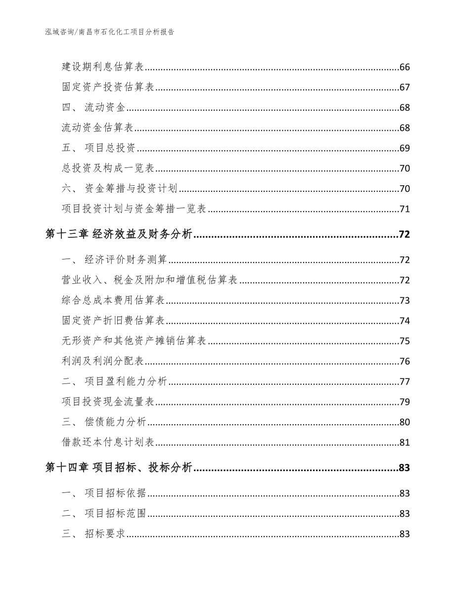 南昌市石化化工项目分析报告参考模板_第5页