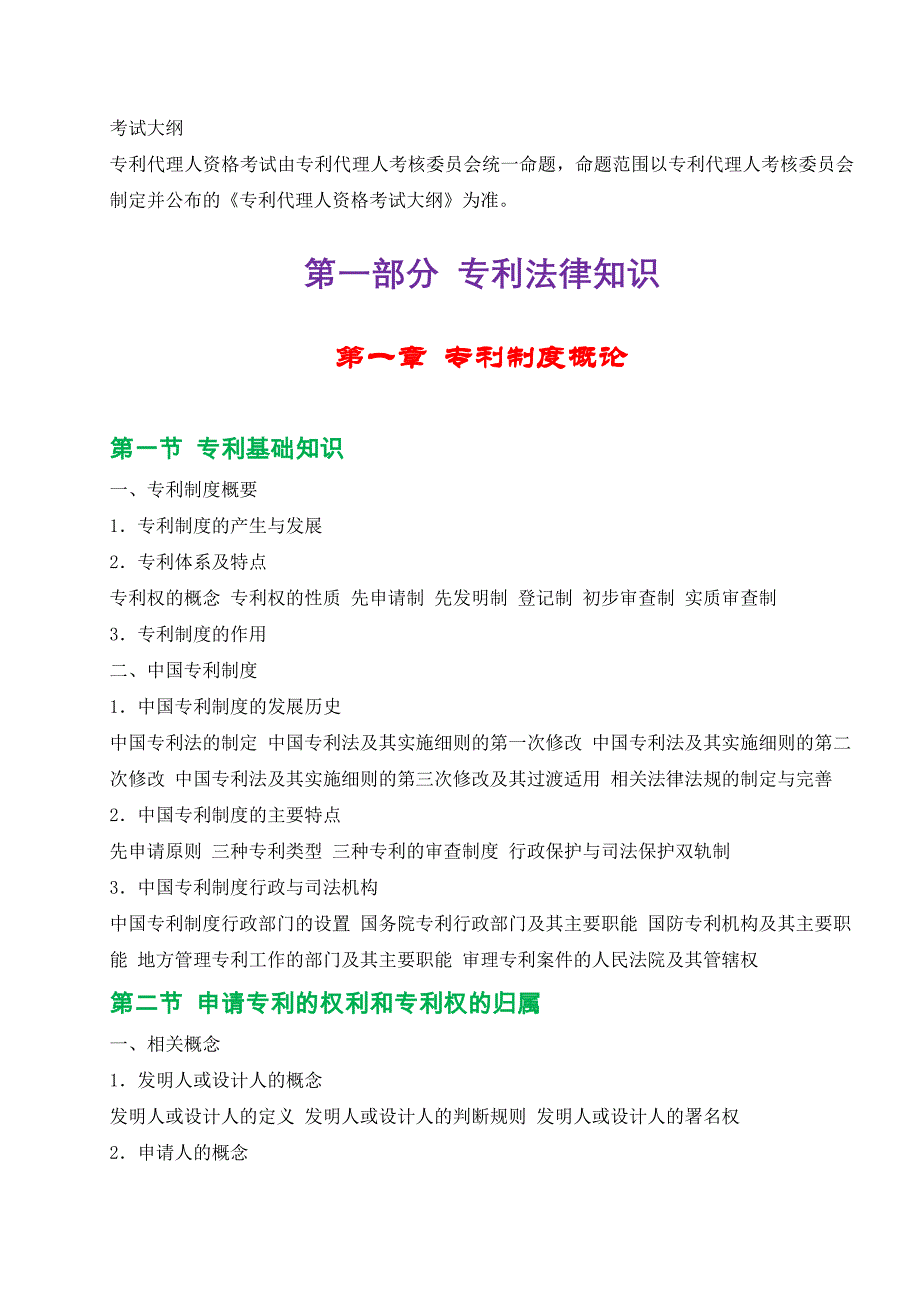 专利代理人考试大纲_第2页