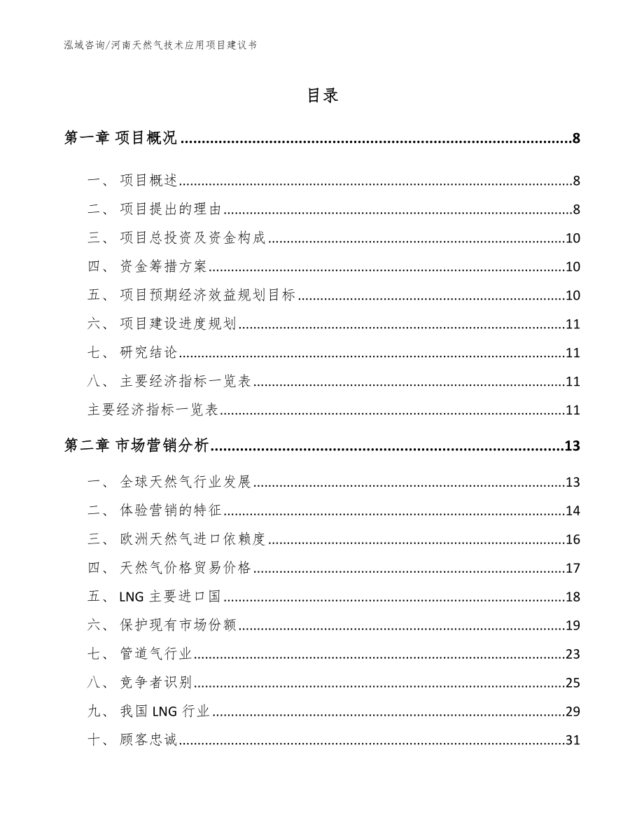 河南天然气技术应用项目建议书范文参考_第2页