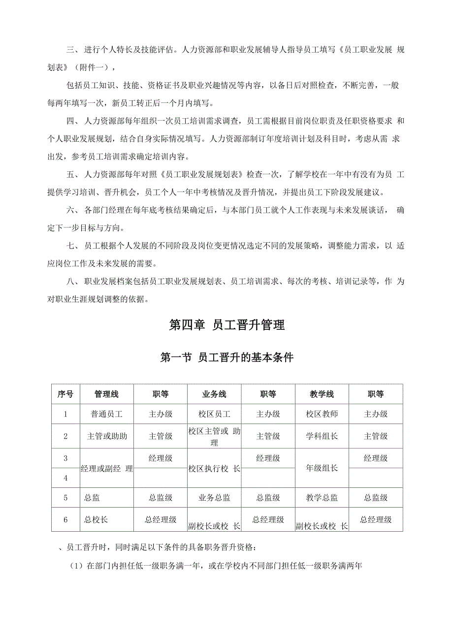 培训机构--员工晋升与降级管理制度_第3页