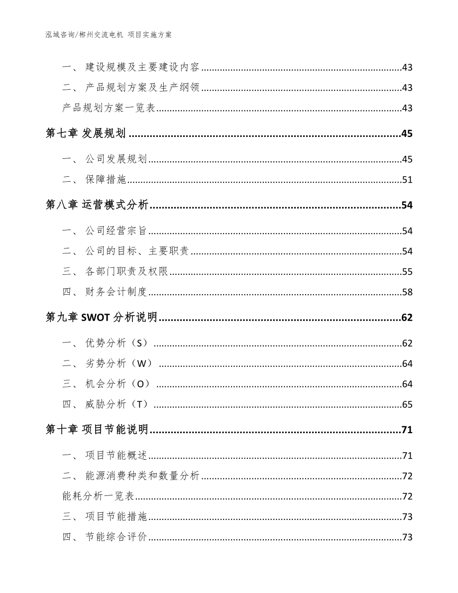 郴州交流电机 项目实施方案【模板参考】_第3页