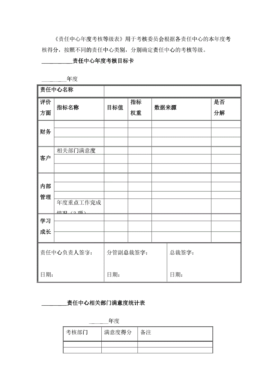 宁波贝发责任中心年度考核用表及说明_第2页