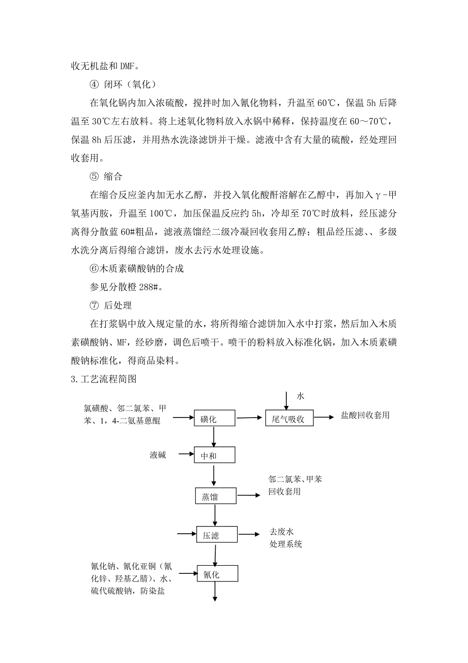 年产5000吨分散蓝60＃生产工艺过程简述_第3页