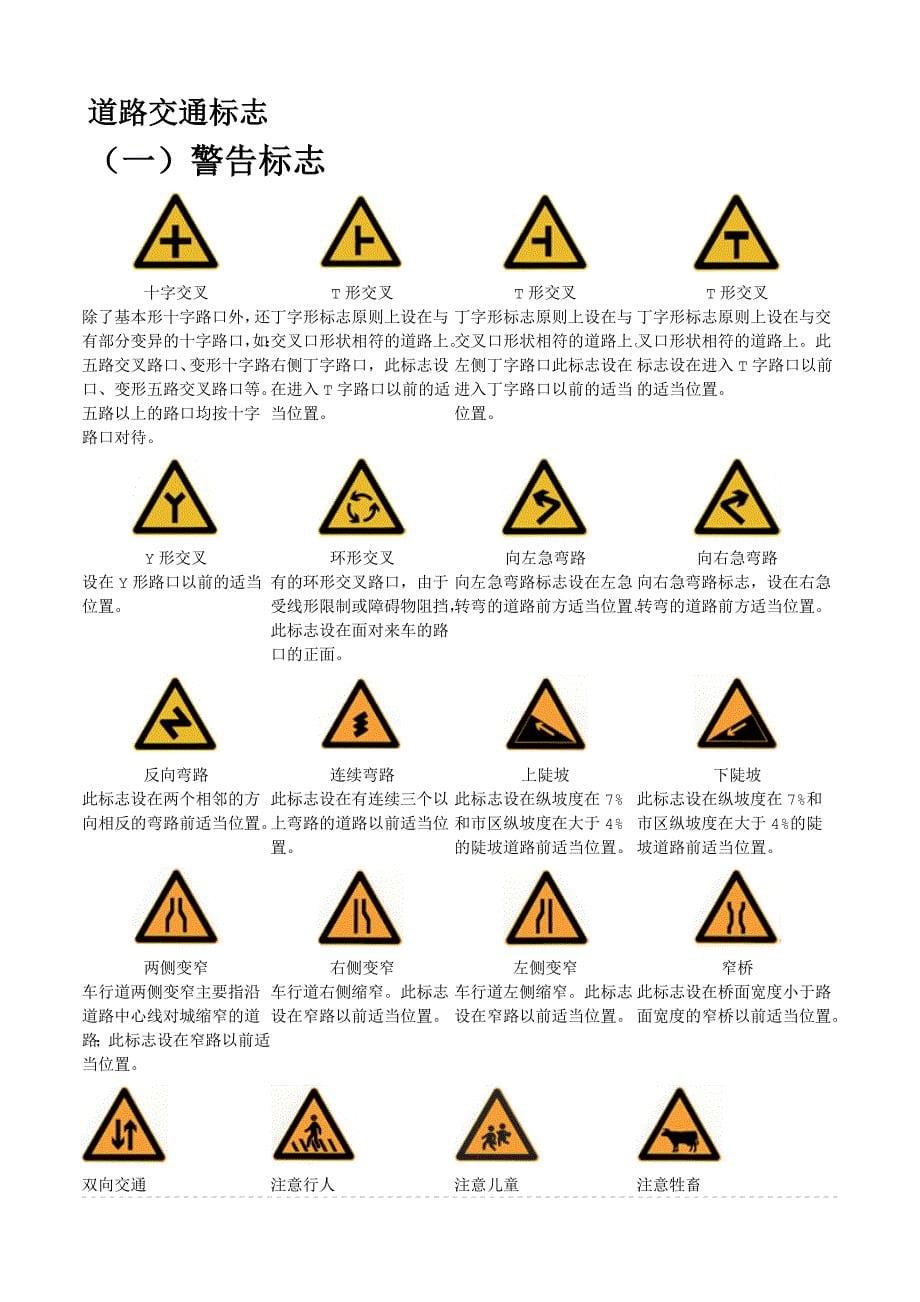 交通标志大全_第5页