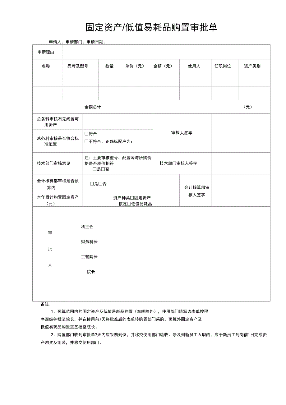 资产管理各类表格模板_第1页