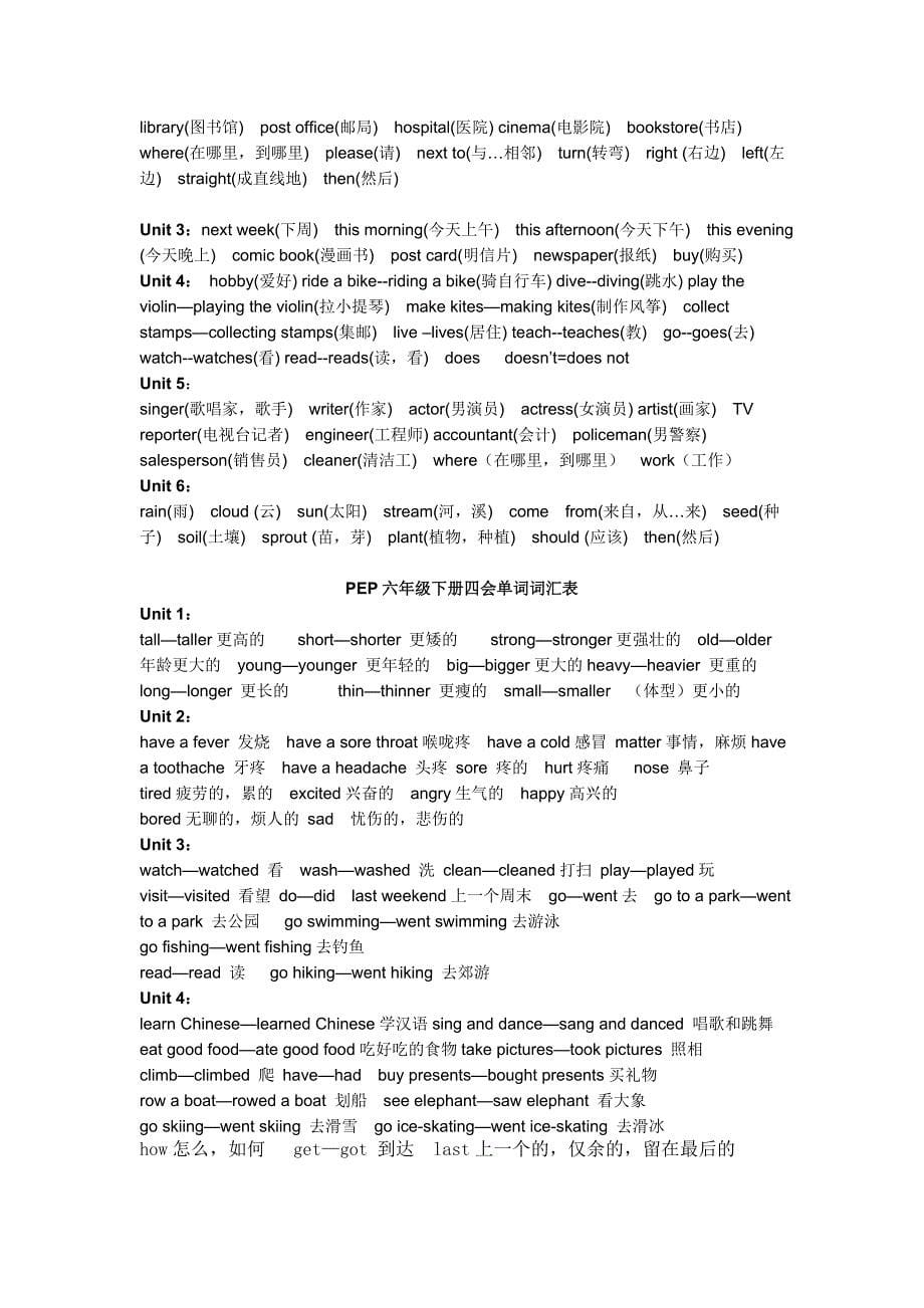 PEP1-8册三至六年级四会单词词汇表_第5页