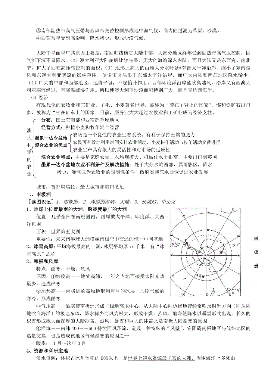 2022年高考地理重点归纳“世界地理分区地理”第5节 大洋洲南极洲_第2页