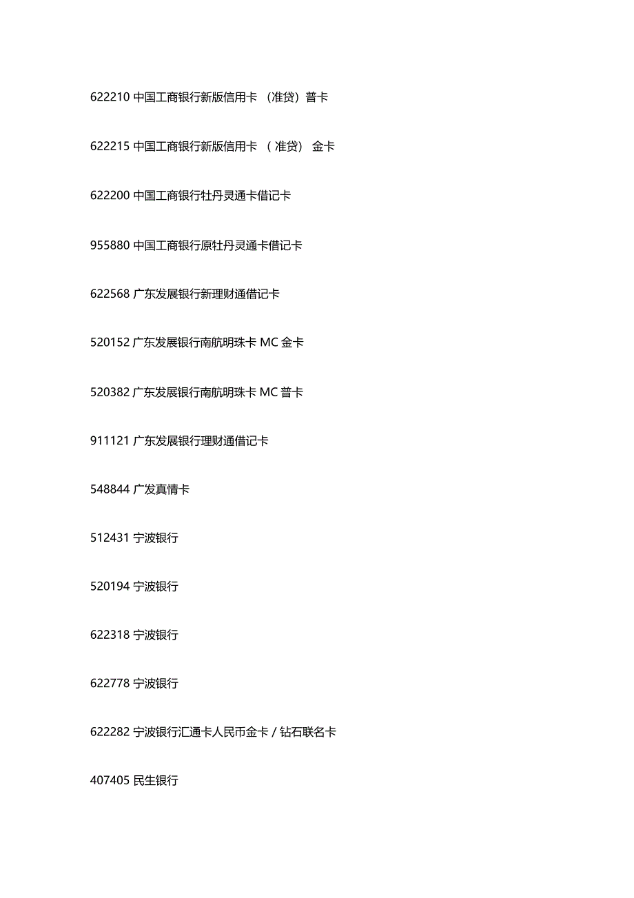 各大银行卡大全_第3页